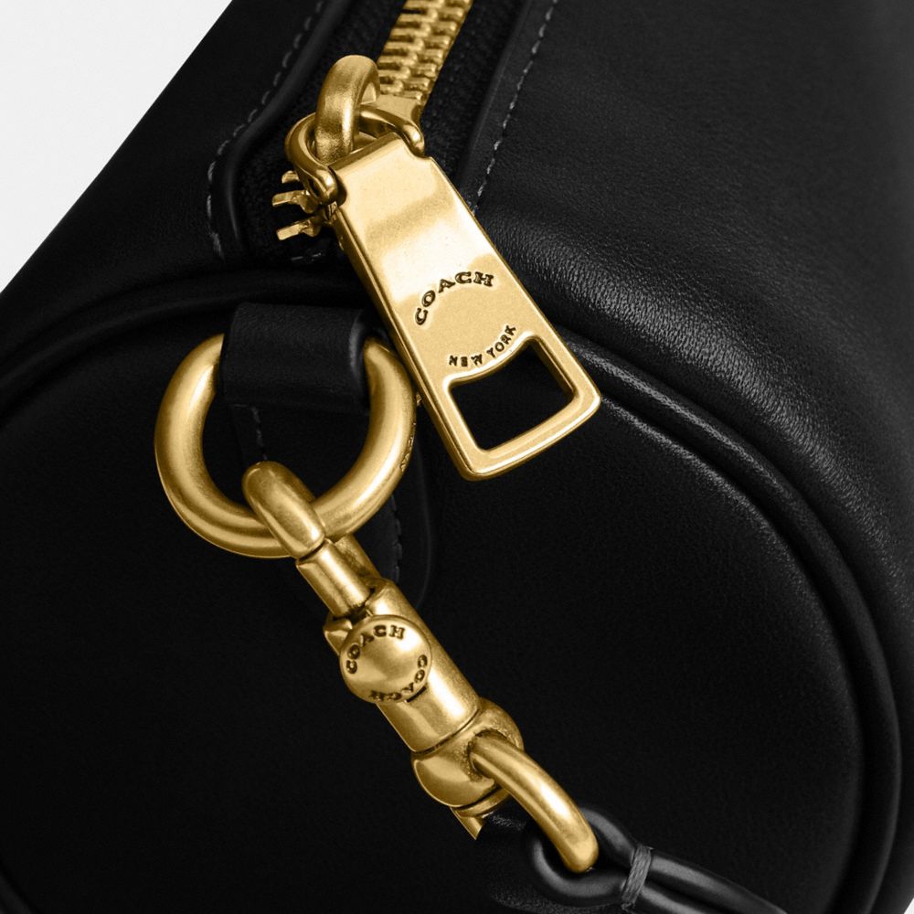 Coach Barrel Bag Brass Black