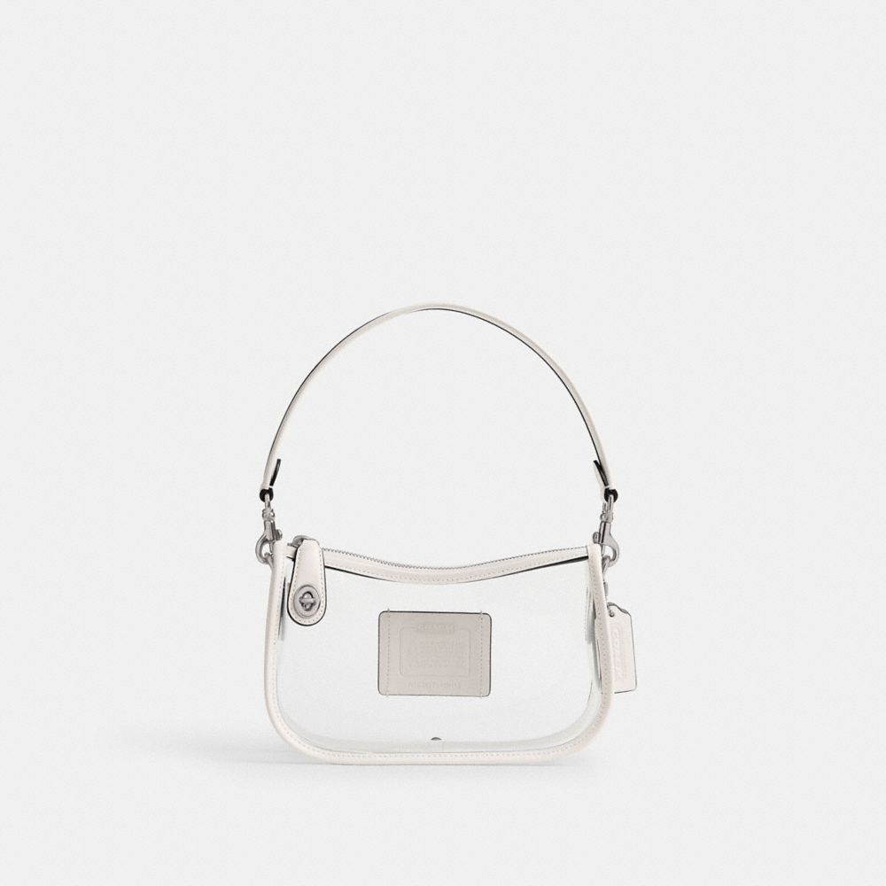 Coach Stadium Swinger Bag Silver Chalk