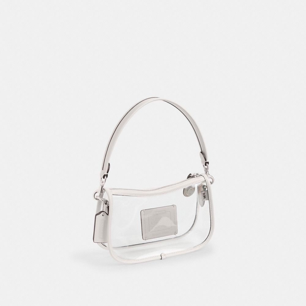 Coach Stadium Swinger Bag Silver Chalk