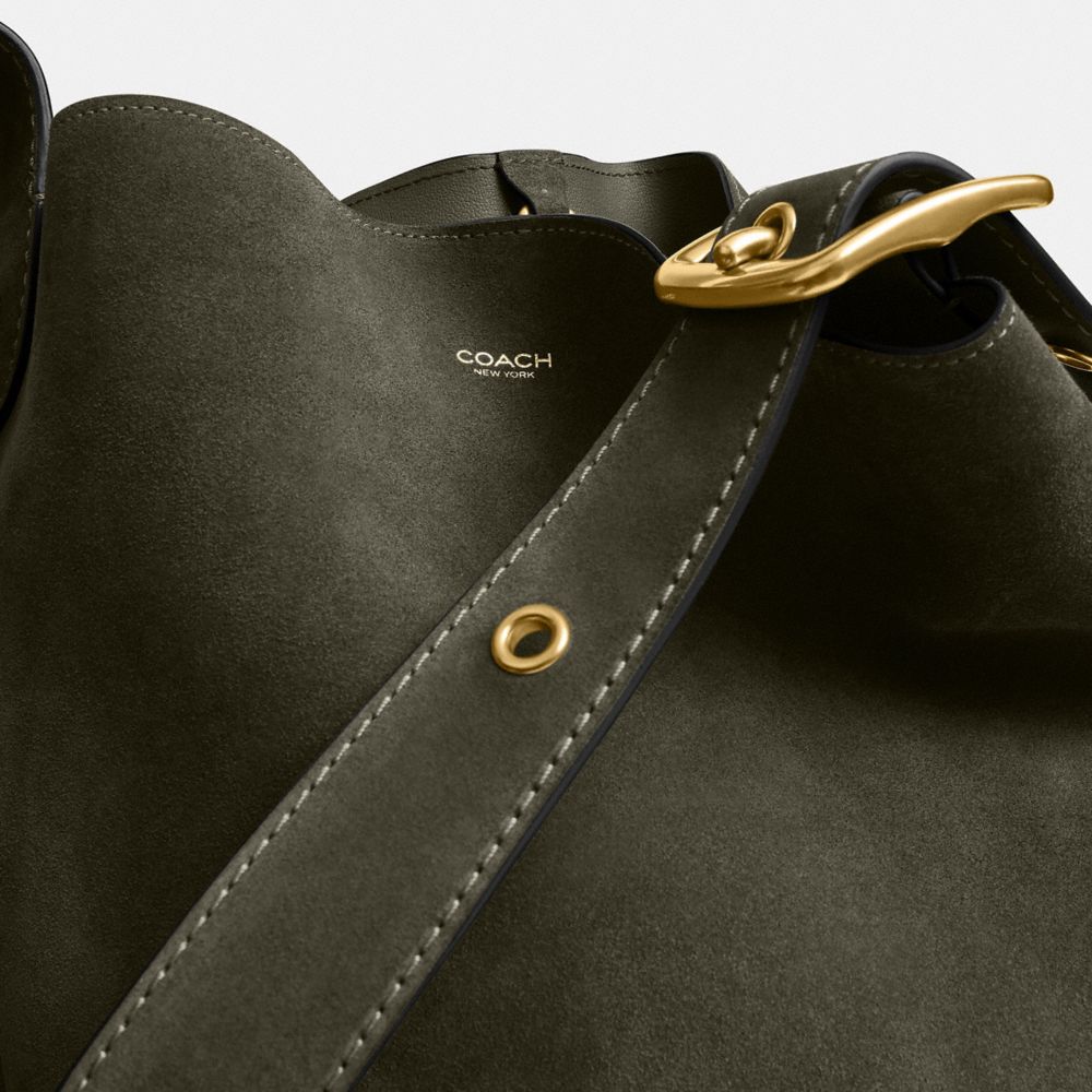 Coach Bleecker Bucket Bag Brass Olive