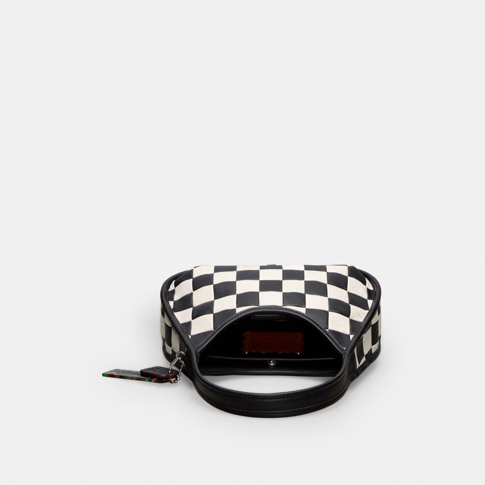 Coach Ergo Bag In Checkerboard Upcrafted Leather Black Chalk