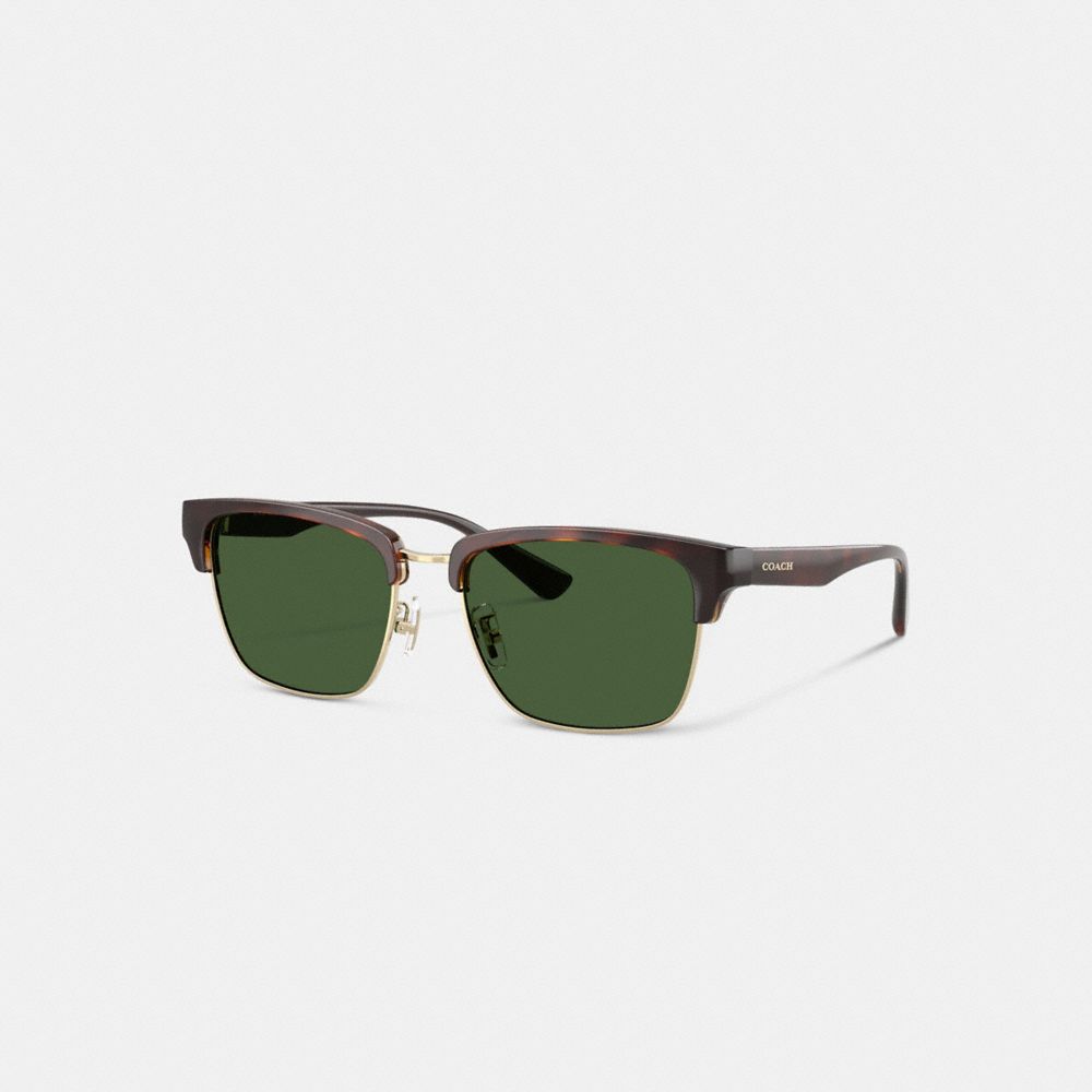 Coach Coach Script Square Sunglasses Dark Tortoise