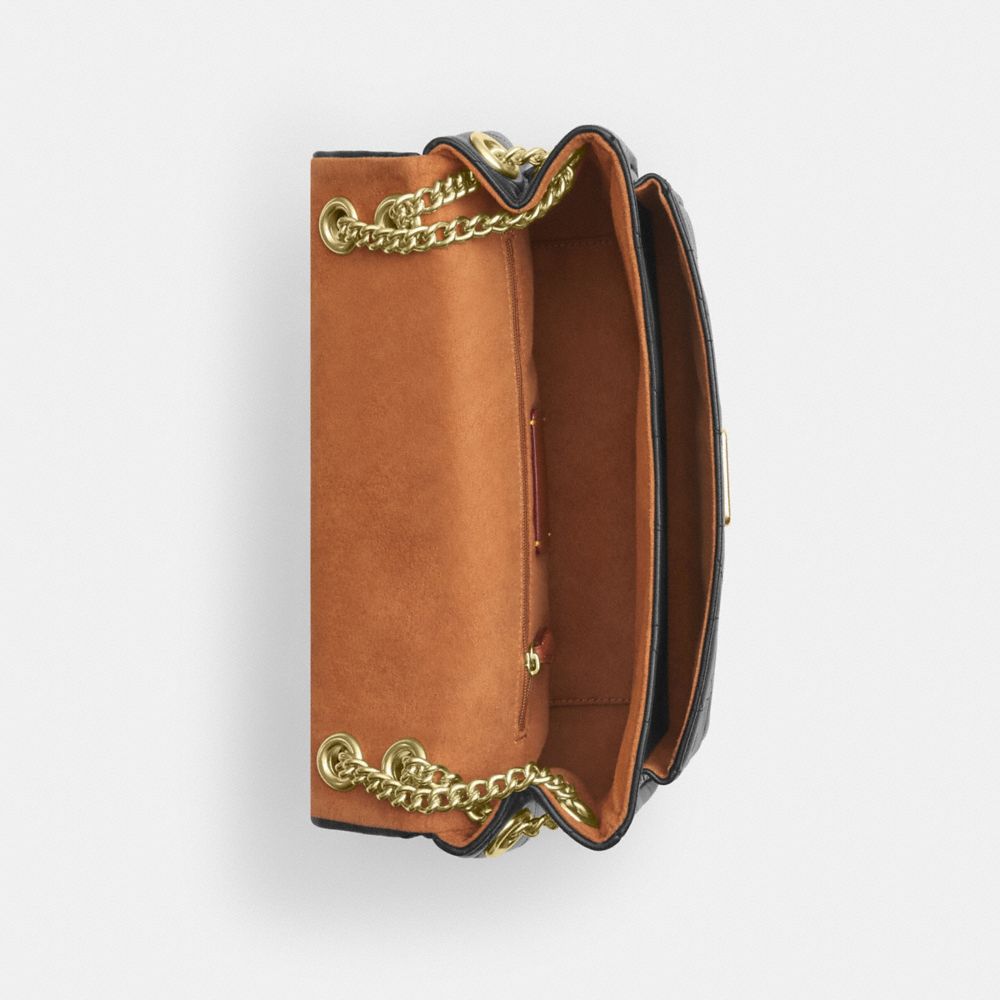 Coach Elodie Crossbody Bag With Quilting Gold Black