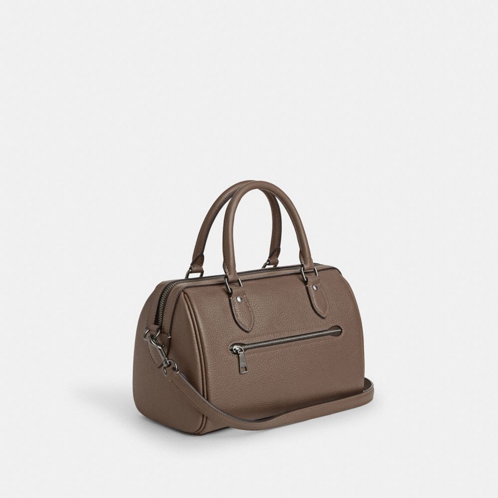 Coach Rowan Satchel Bag Gunmetal Dark Stone