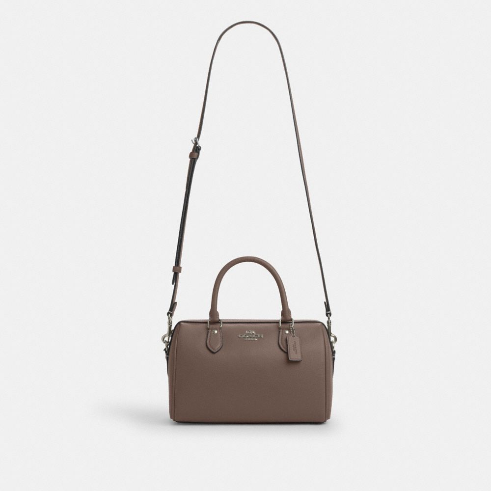 Coach Rowan Satchel Bag Gunmetal Dark Stone