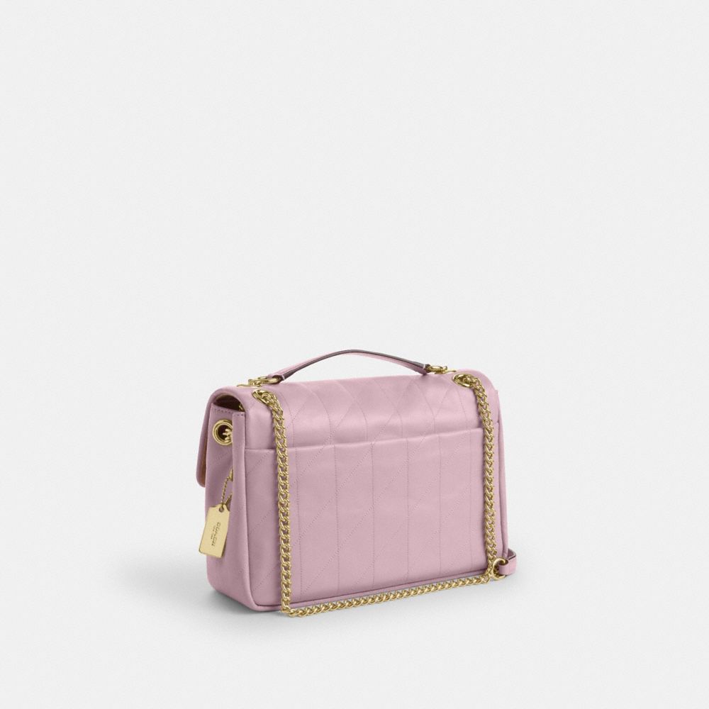 Coach Elodie Crossbody Bag With Quilting Gold Carnation