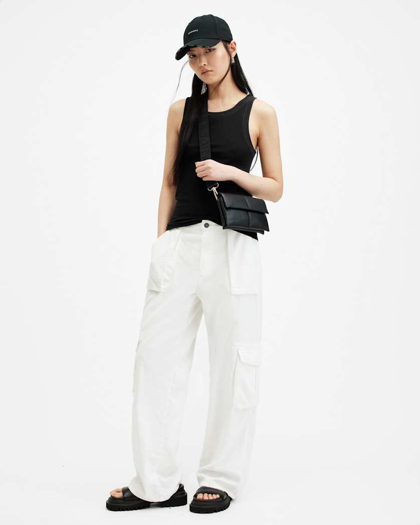 AllSaints Rina Crew Neck Sleeveless Tank Top Women's White Women's