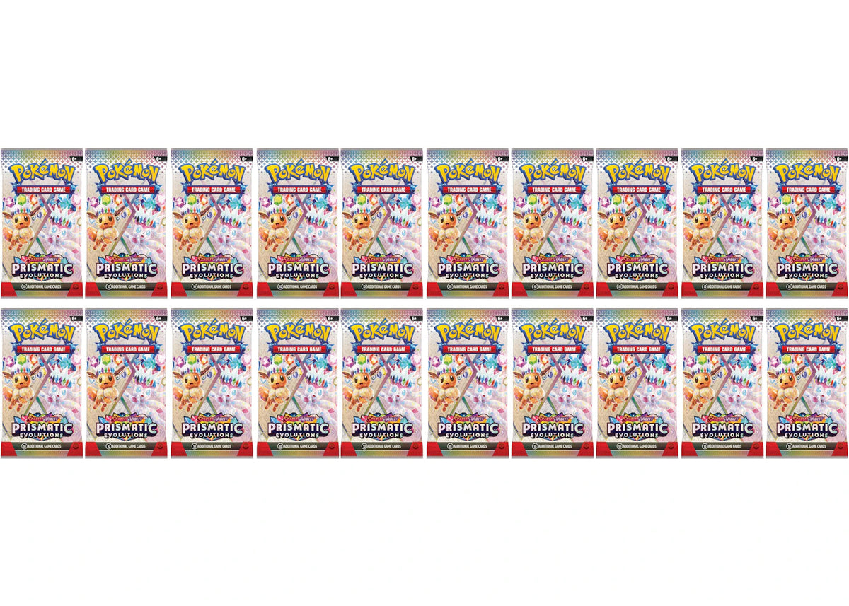 2024 Pokemon Scarlet & Violet Prismatic Evolution Booster Pack 20X Lot