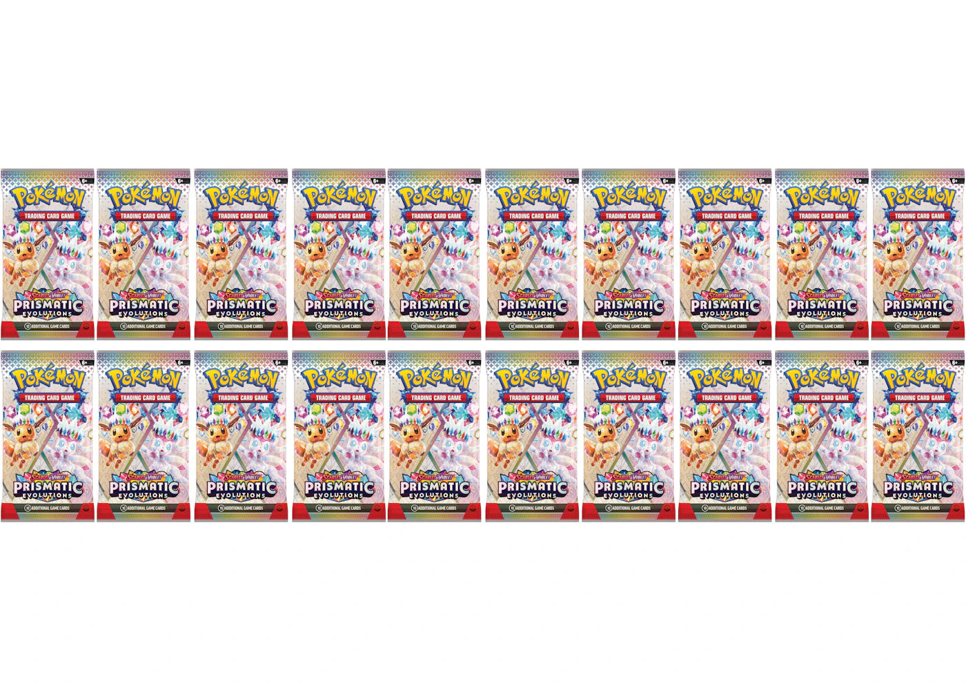 2024 Pokemon Scarlet & Violet Prismatic Evolution Booster Pack 20X Lot