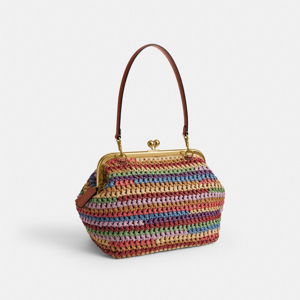 Coach Kisslock Frame Bag 27 Brass Multi