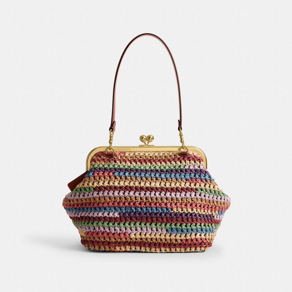Coach Kisslock Frame Bag 27 Brass Multi