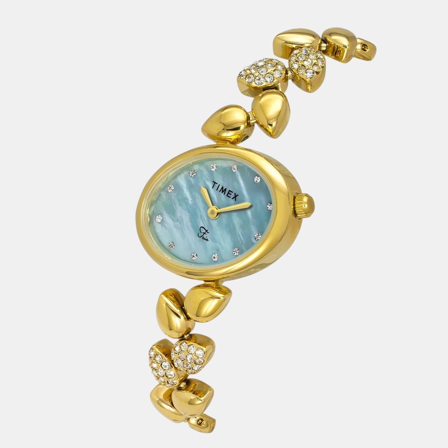 Timex Fria Women Quartz Dial Analog Brass Watch Twel21301