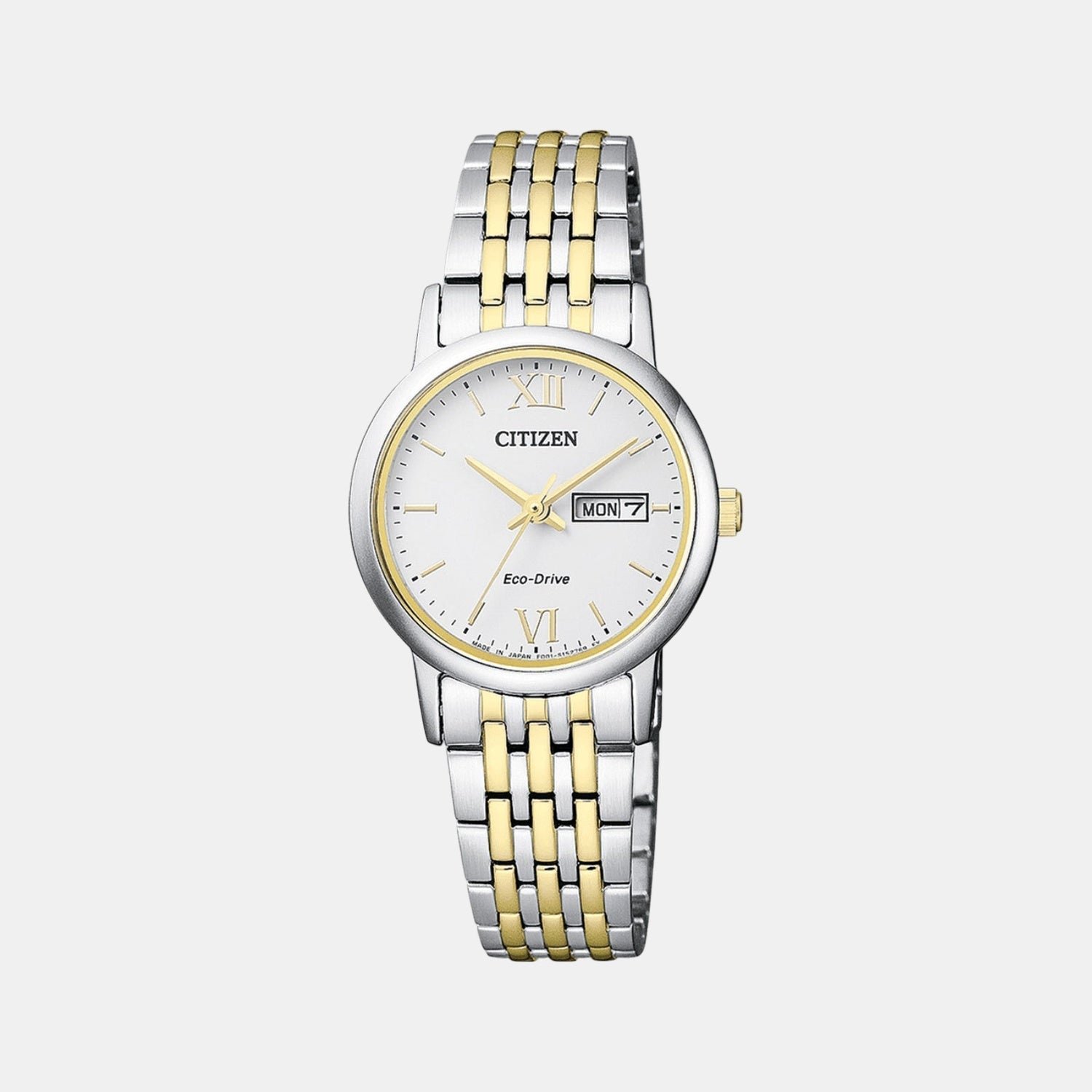 Citizen Eco-Drive Women Quartz White Dial Analog Stainless Steel Ew3254-87A
