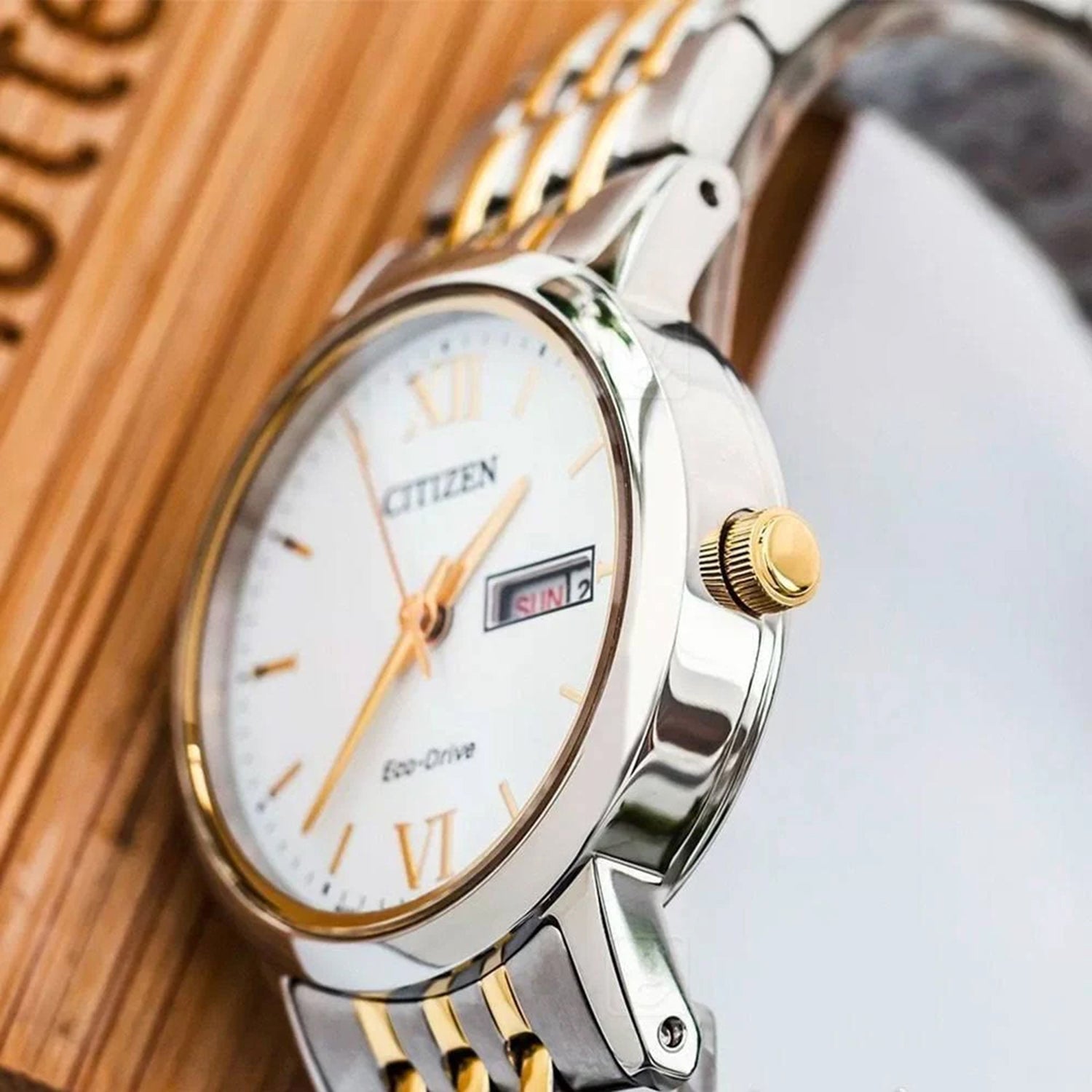 Citizen Eco-Drive Women Quartz White Dial Analog Stainless Steel Ew3254-87A