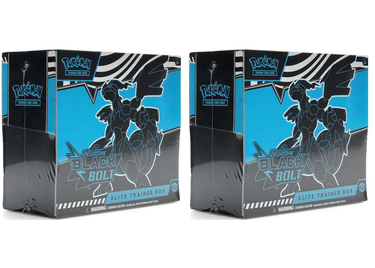 2025 Pokemon Scarlet & Violet Black Bolt Elite Trainer Box 2X Lot