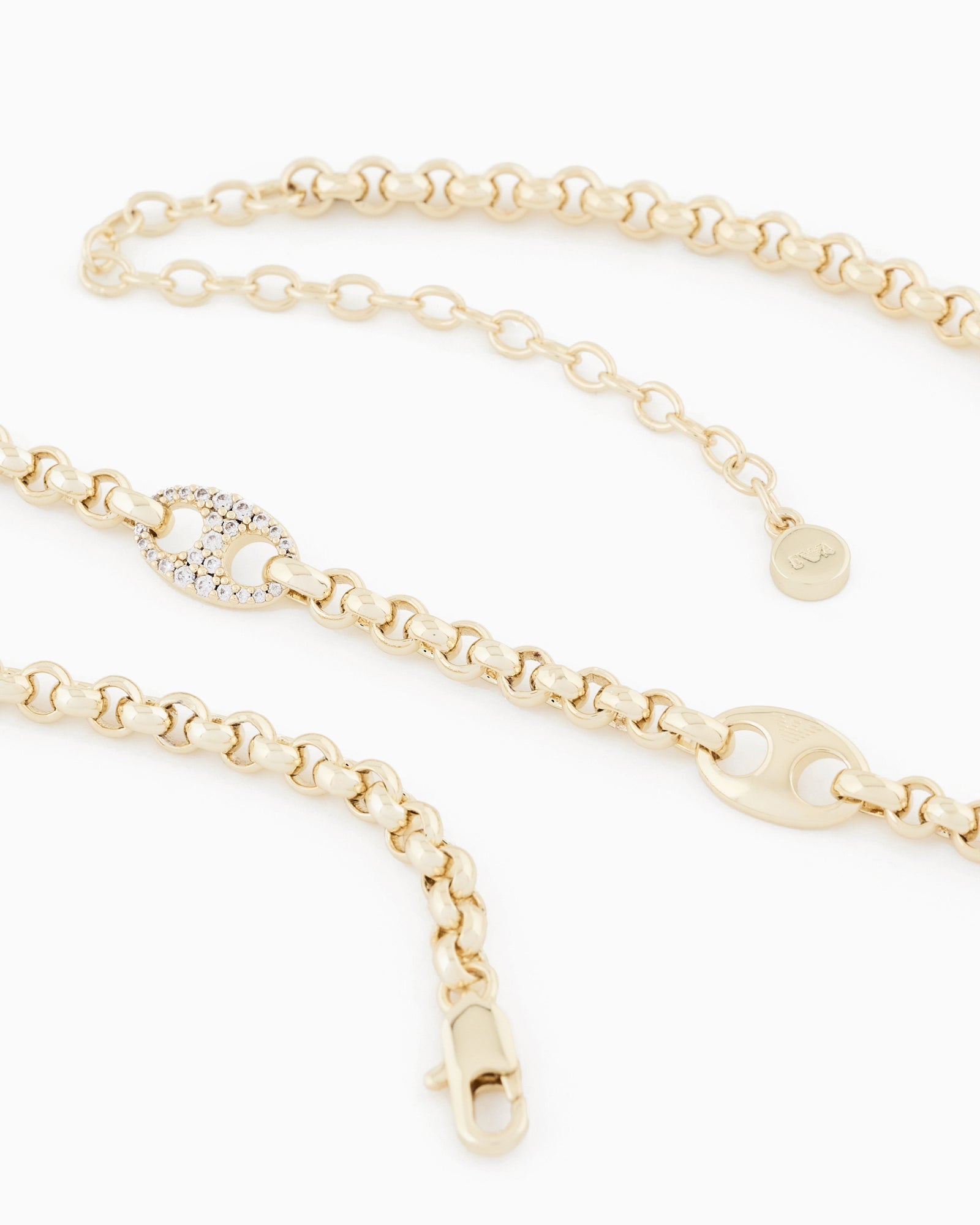 Emporio Armani  Gold-Tone Brass Station Necklace