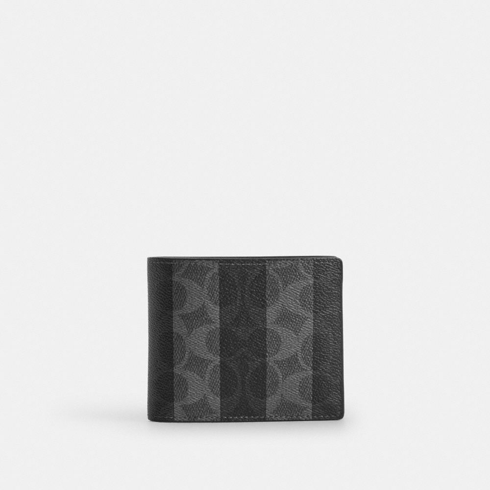 3-In-1 Wallet In Signature Canvas With Stripes