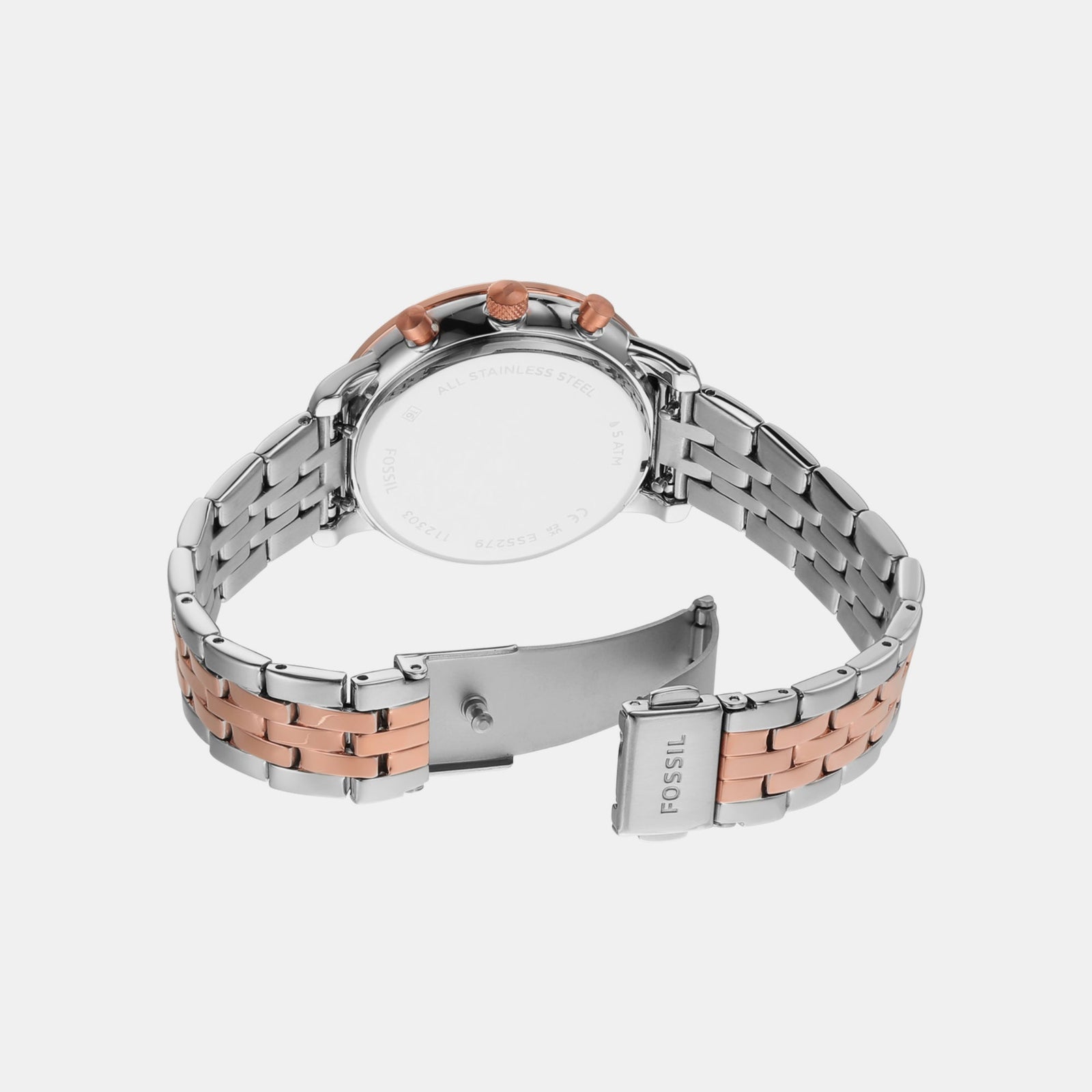 Fossil Neutra Women Quartz Mother Of Pearl Dial Chronograph Stainless Steel Watch Es5279