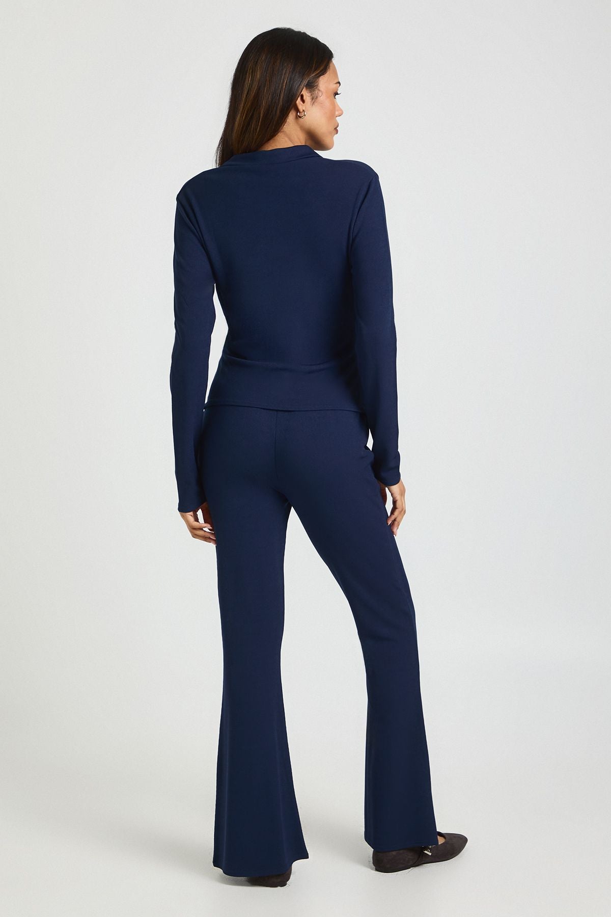 Maternity Rib Wrap Top & Trouser Co-Ord