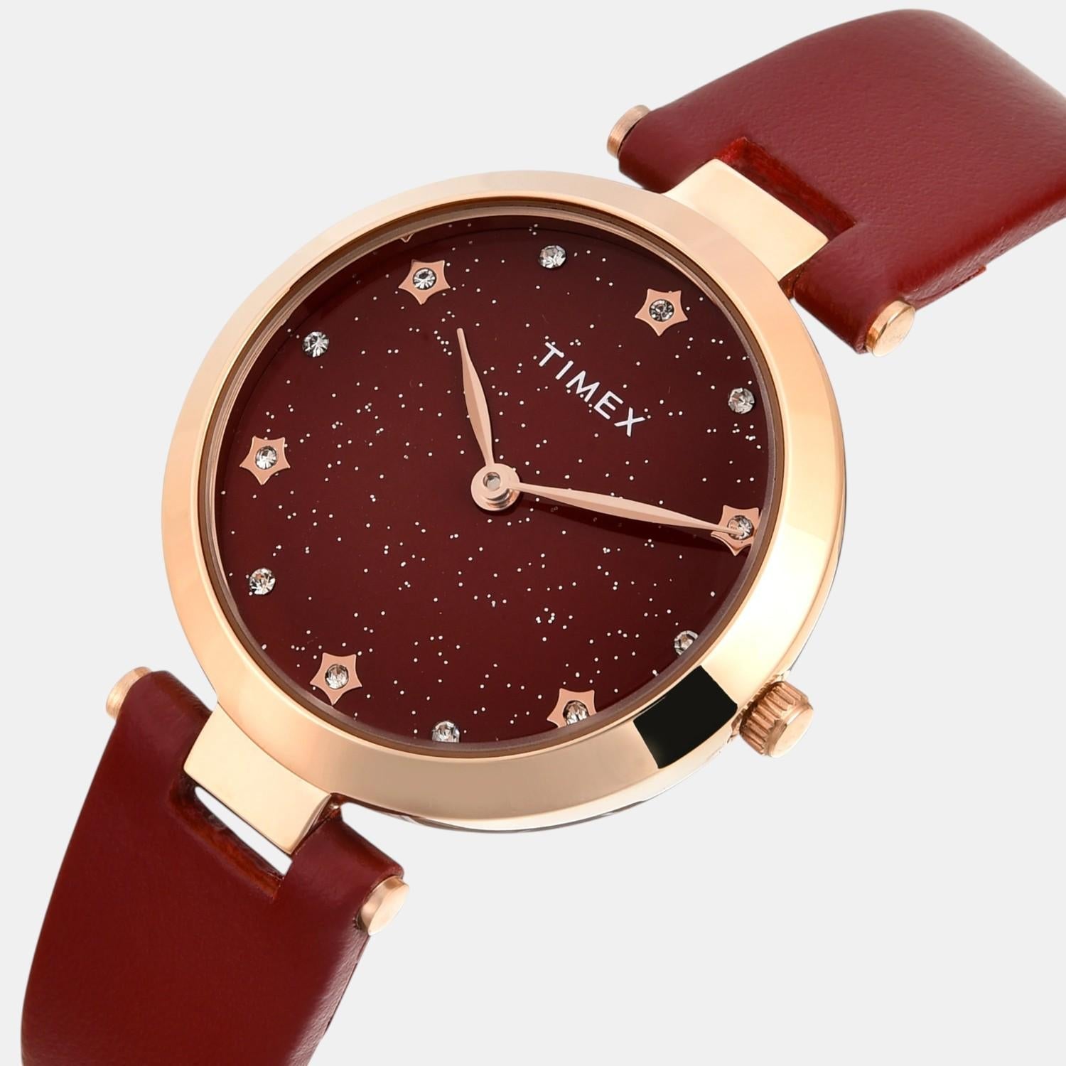 Timex Trendline Women Quartz Dial Analog Leather Watch Twel19205