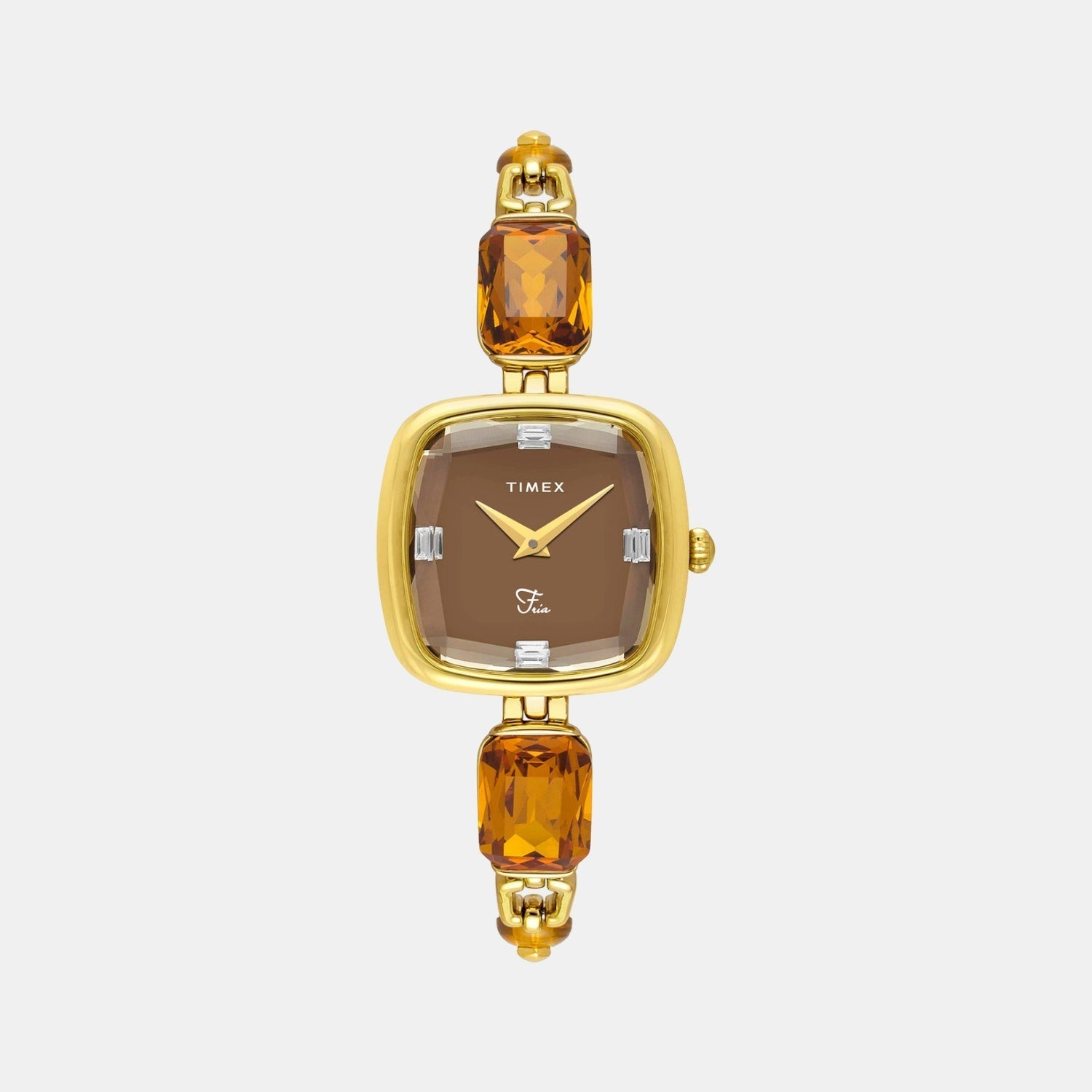 Timex Fria Women Quartz Dial Analog Brass Watch Twel21200