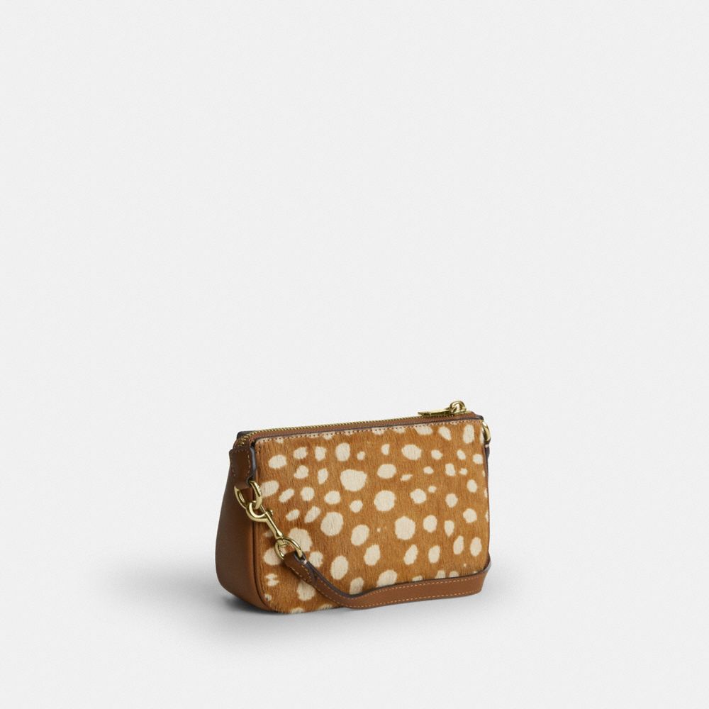 Coach Nolita 19 With Deer Print Gold Brown Multi