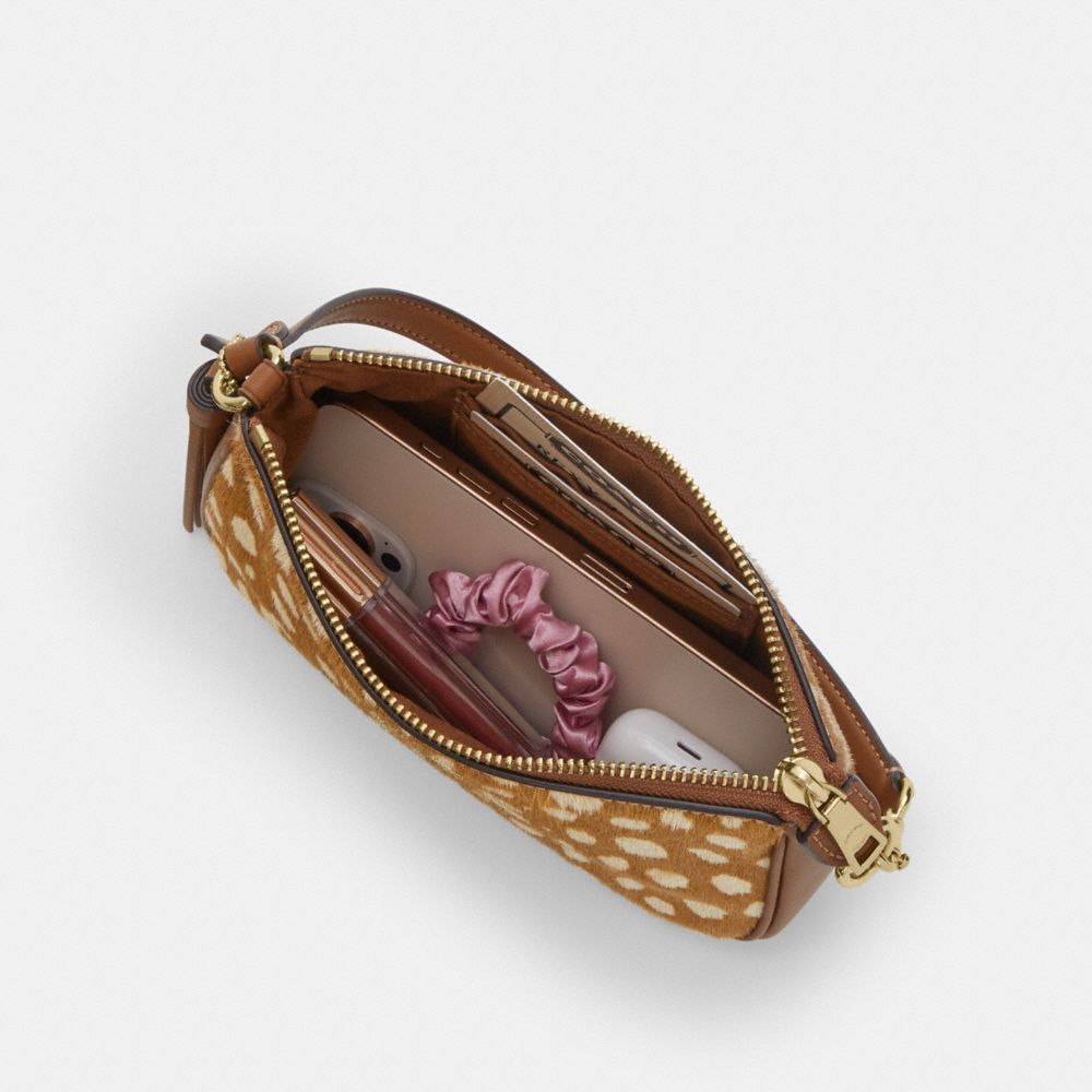 Coach Nolita 19 With Deer Print Gold Brown Multi