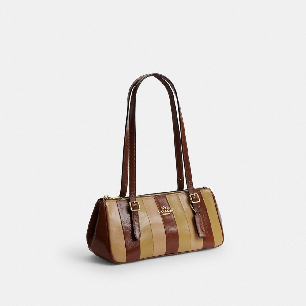 Asher Shoulder Bag With Striped Patchwork