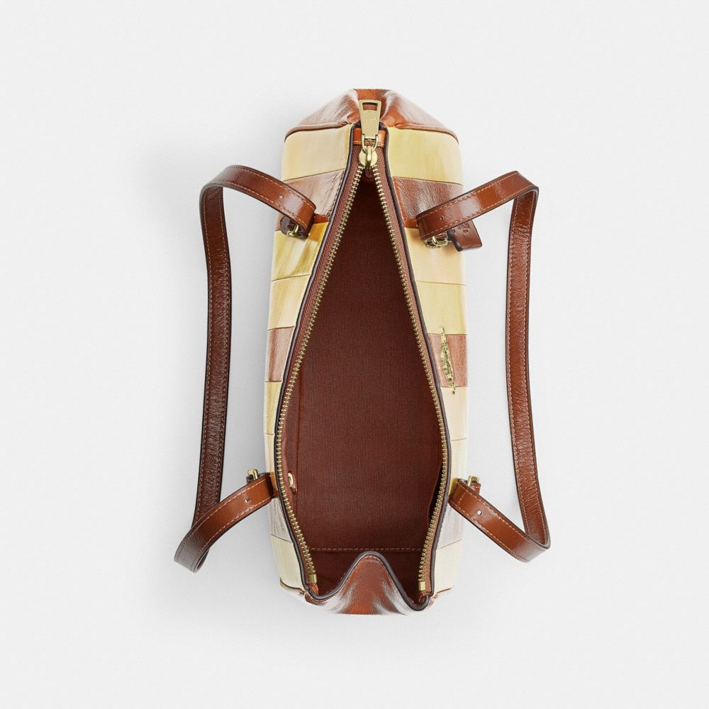 Asher Shoulder Bag With Striped Patchwork