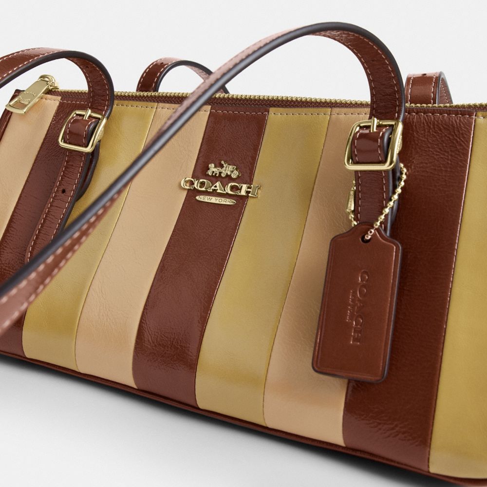 Asher Shoulder Bag With Striped Patchwork