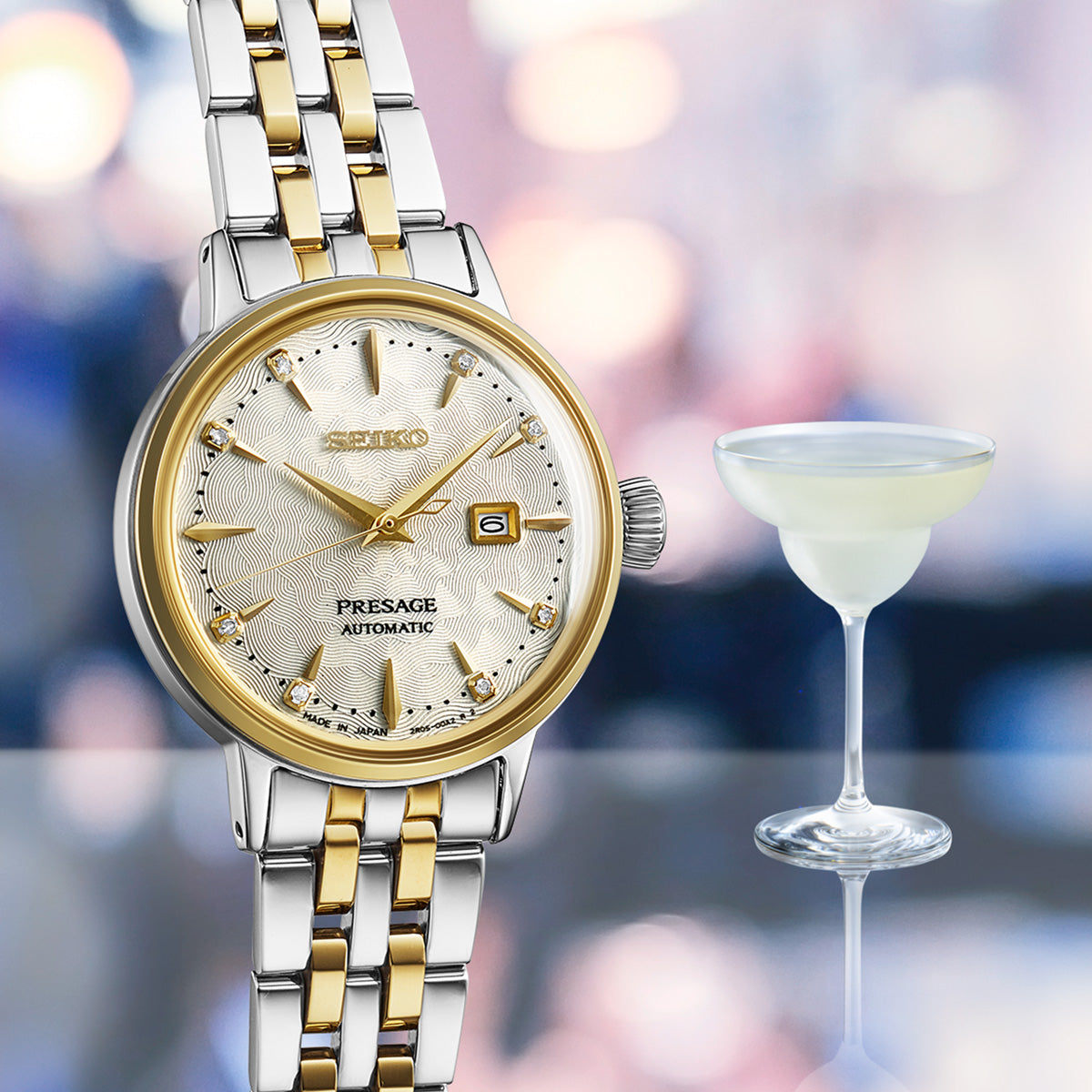 Seiko Presage Ladies Diamond Cocktail Time - White - SRE010J1