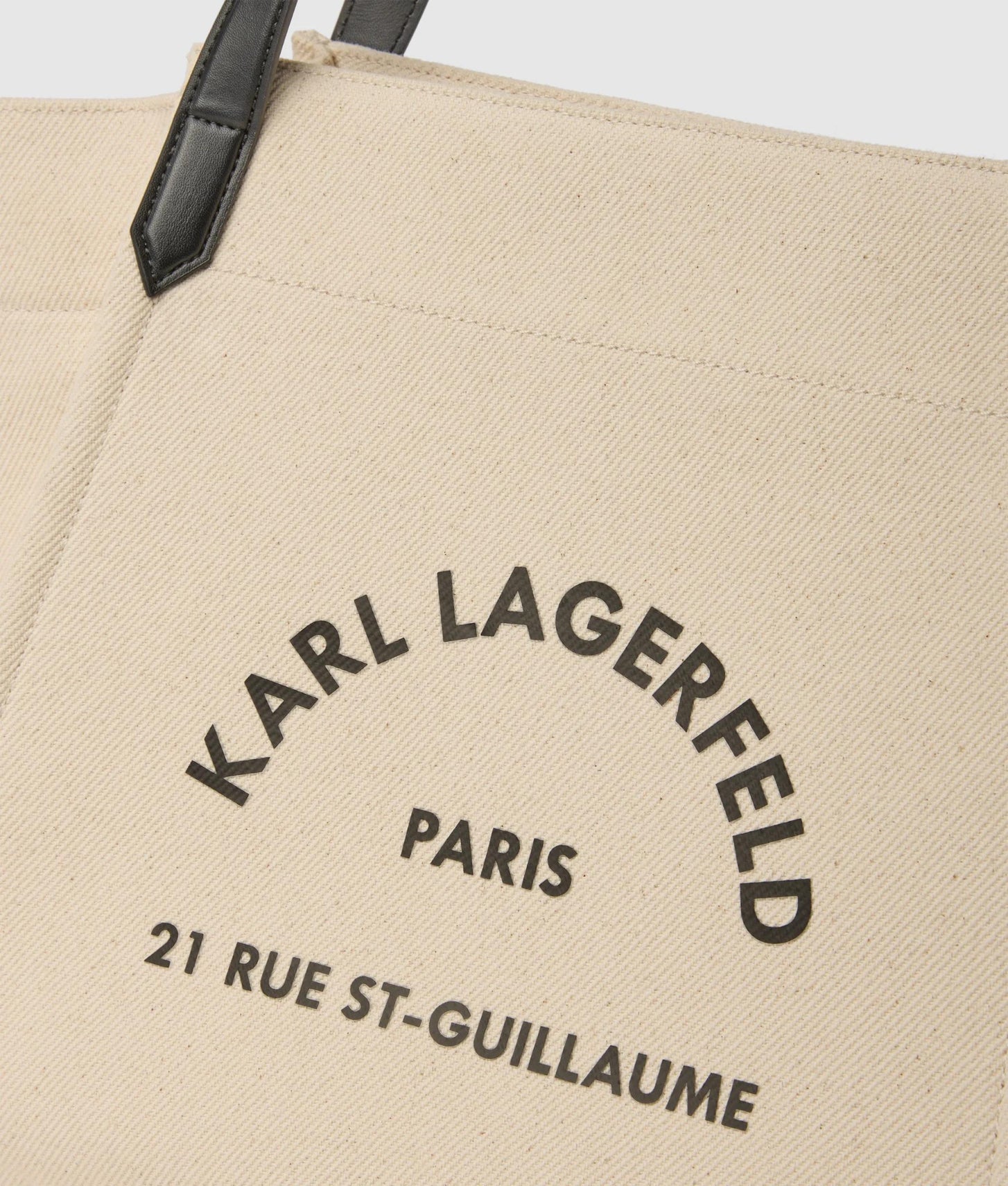 KarlLagerfeld Rue St-Guillaume Winged Tote Bag Natural