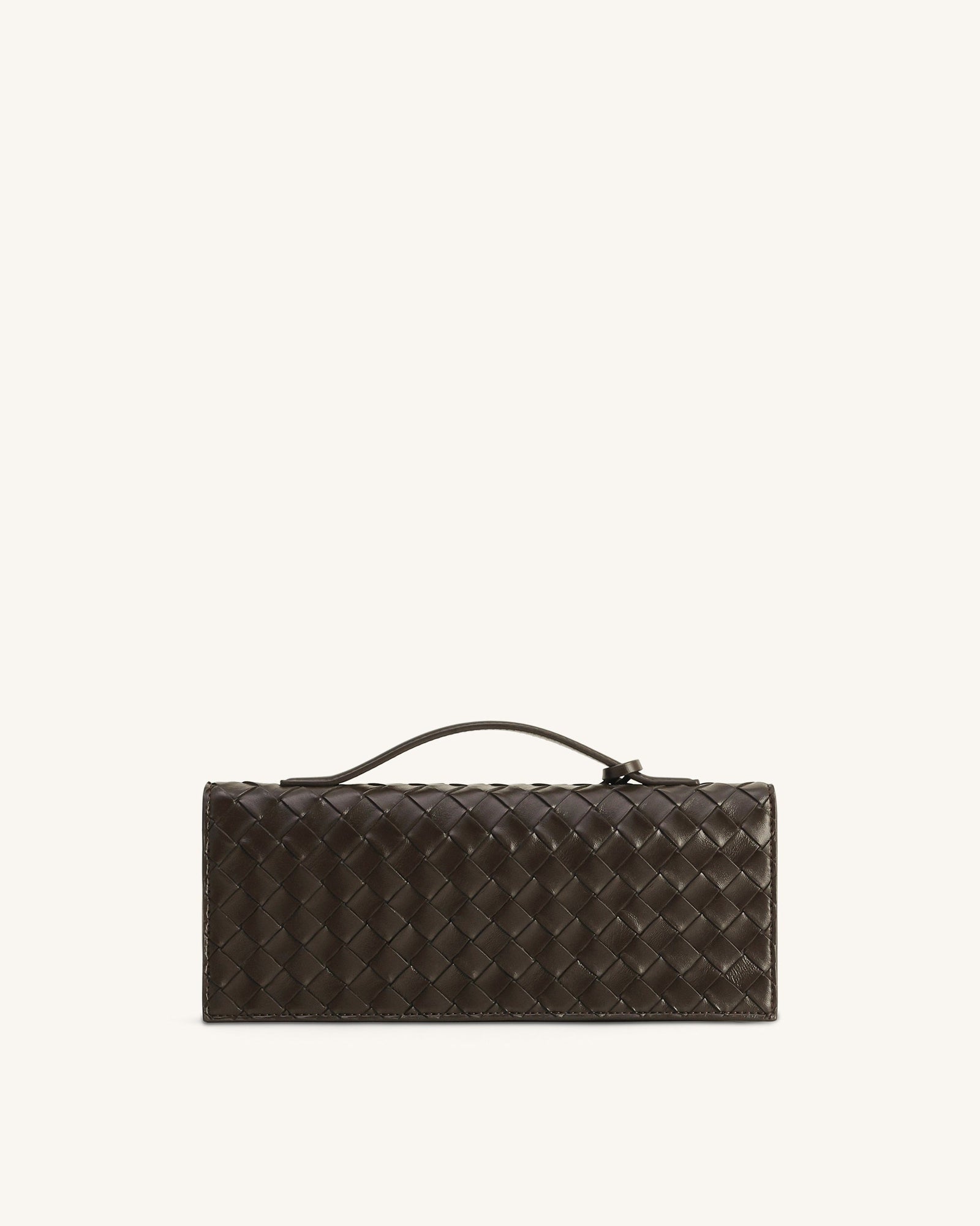 Celeste Woven Textured Envelope Top Handle Bag - Yellow