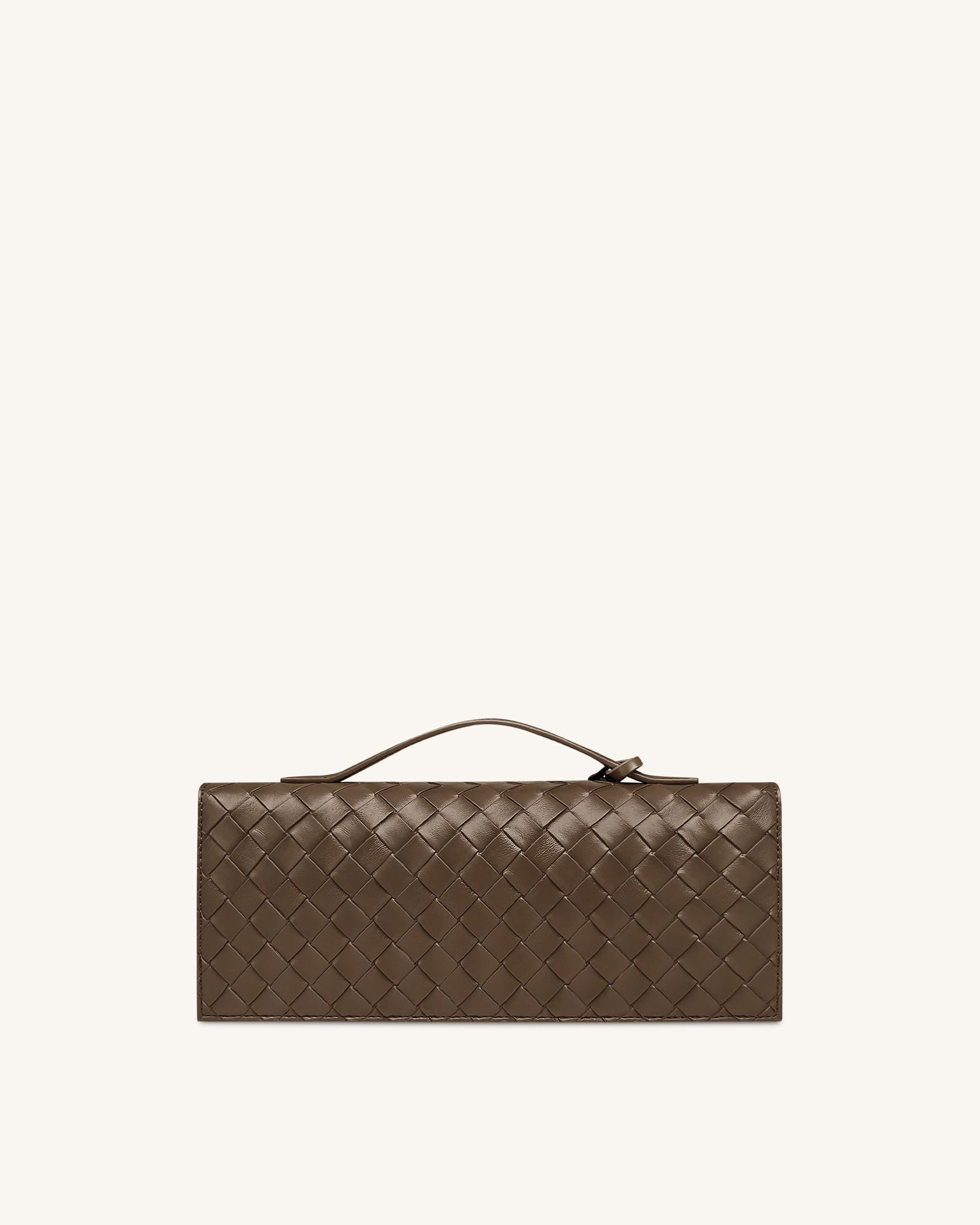 Celeste Woven Textured Envelope Top Handle Bag - Yellow