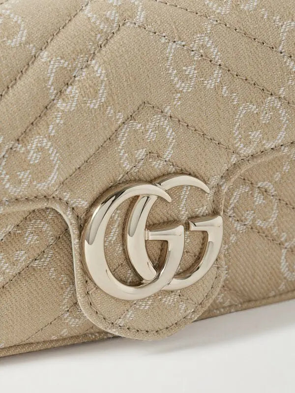 GG Marmont 2.0 Matelassé Canvas-Jacquard Shoulder Bag