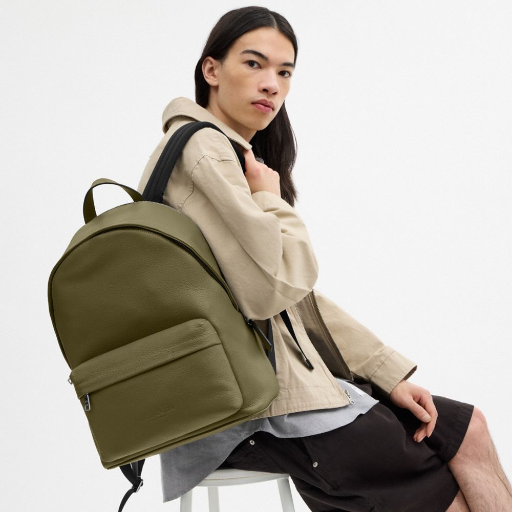 Coach Taylor Backpack Silver Olive