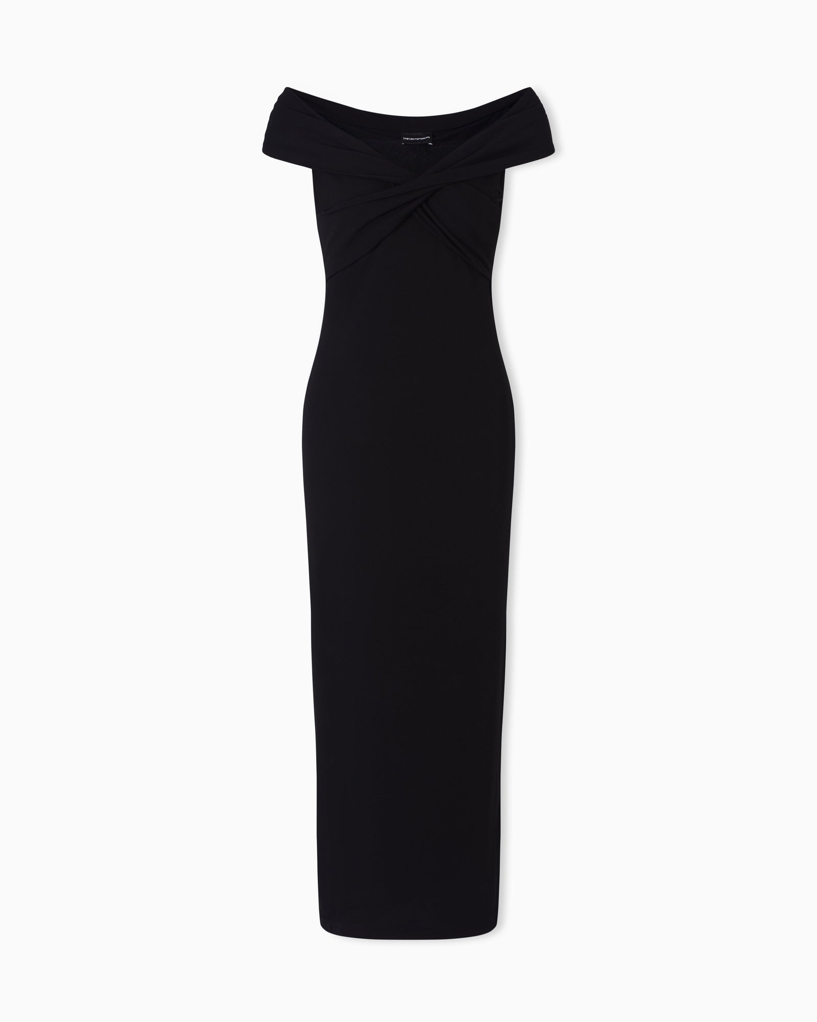 Emporio Armani Interlock dress with crossover neckline