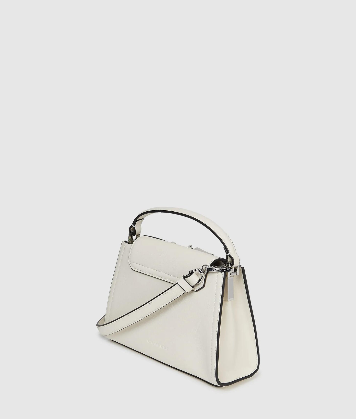 KarlLagerfeld Ksignature Mini Top Handle Bag Off White