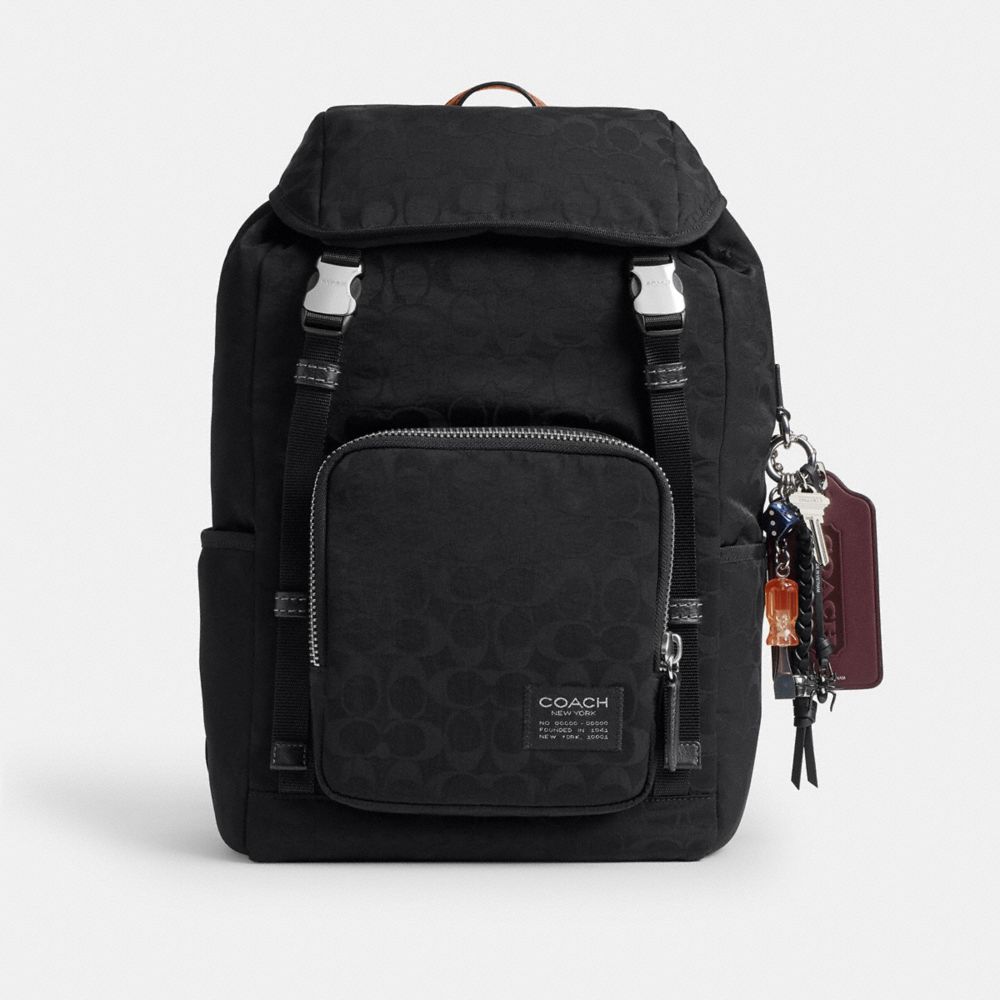 Logan Backpack In Signature Nylon With Charms