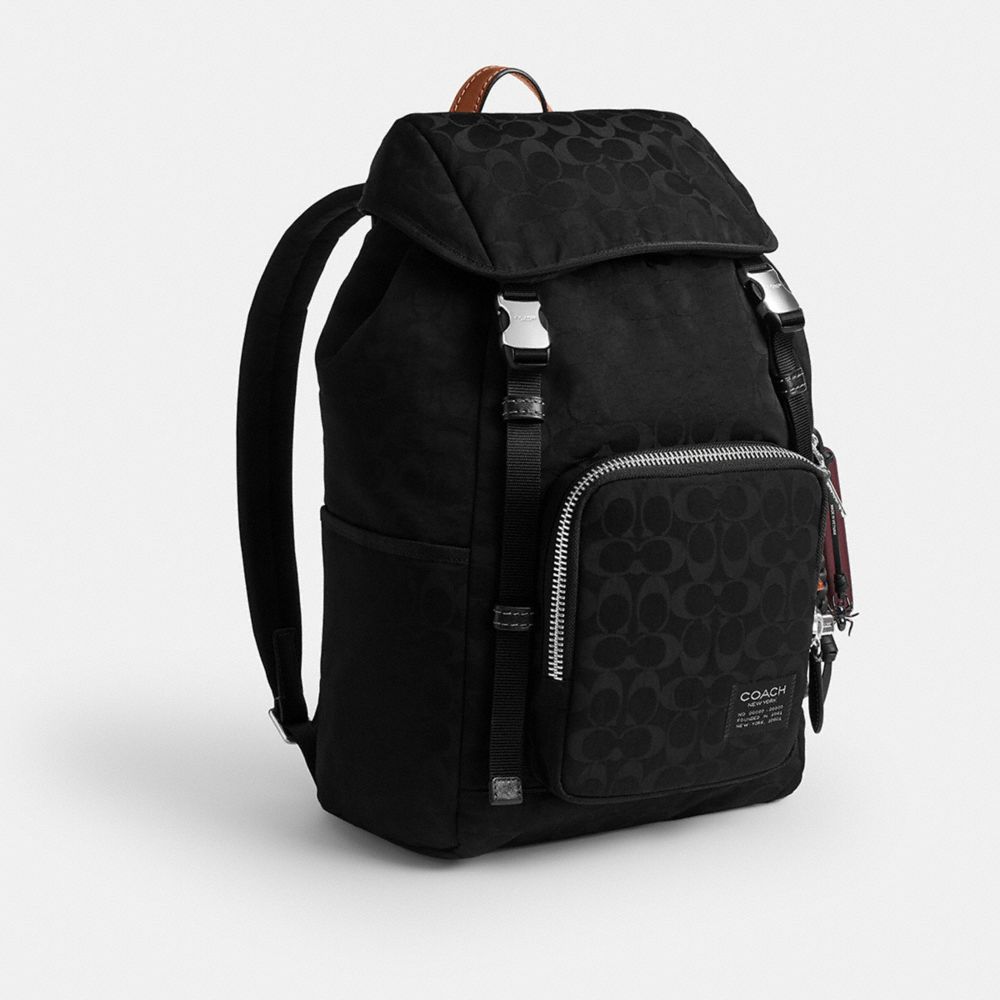 Logan Backpack In Signature Nylon With Charms