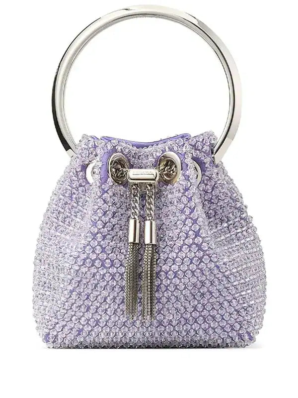 Jimmy Choo  Micro Bon Bon Beaded Bucket Bag