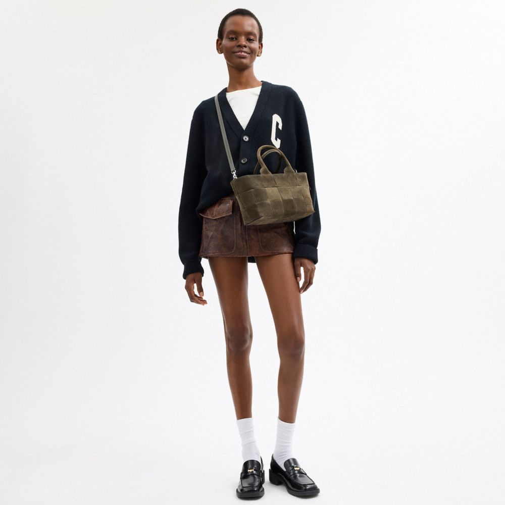 Coach Alter/Ego Small Tote Bag Olive Suede
