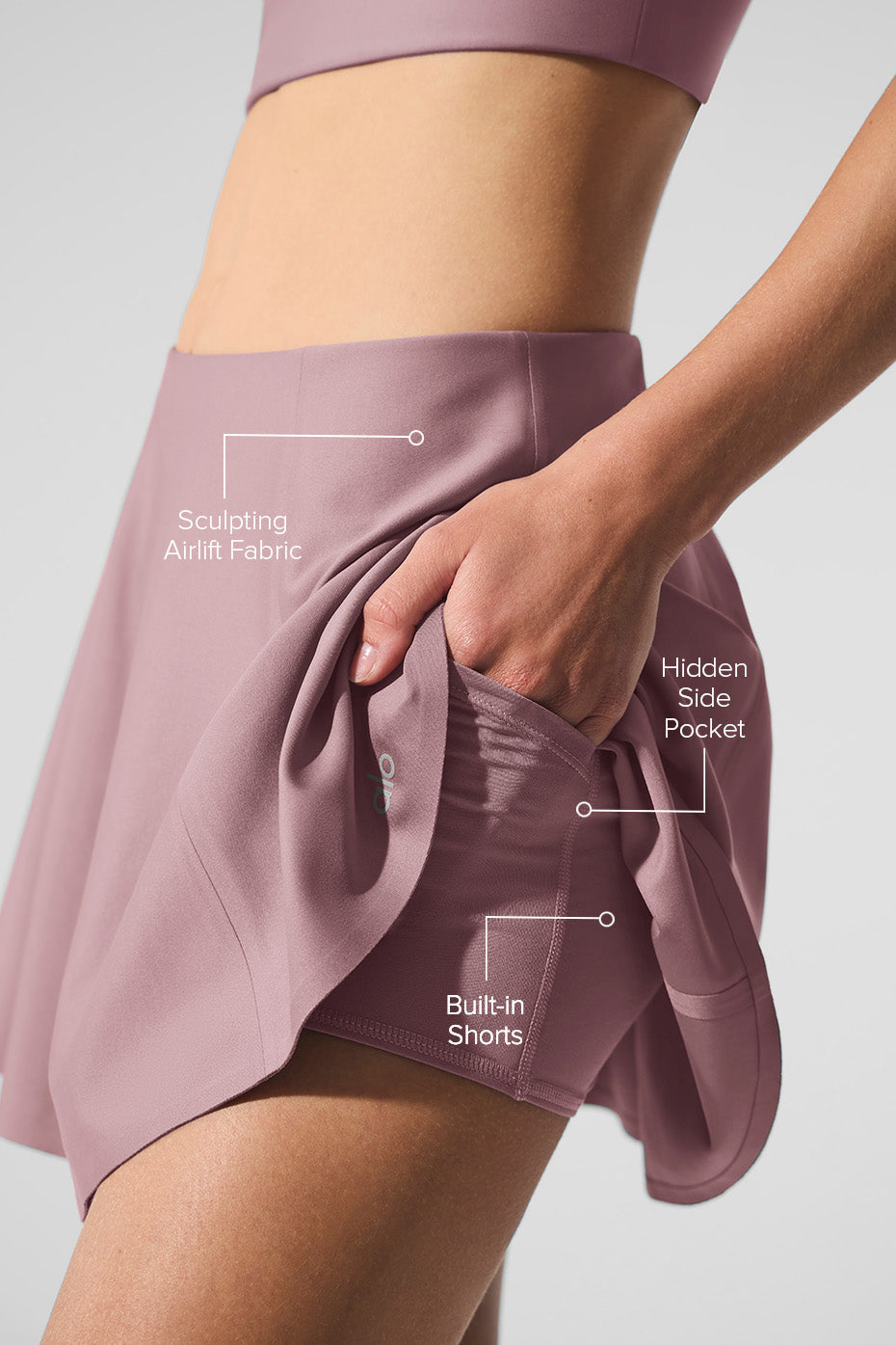 Alo Yoga Airlift Down The Line Tennis Skirt