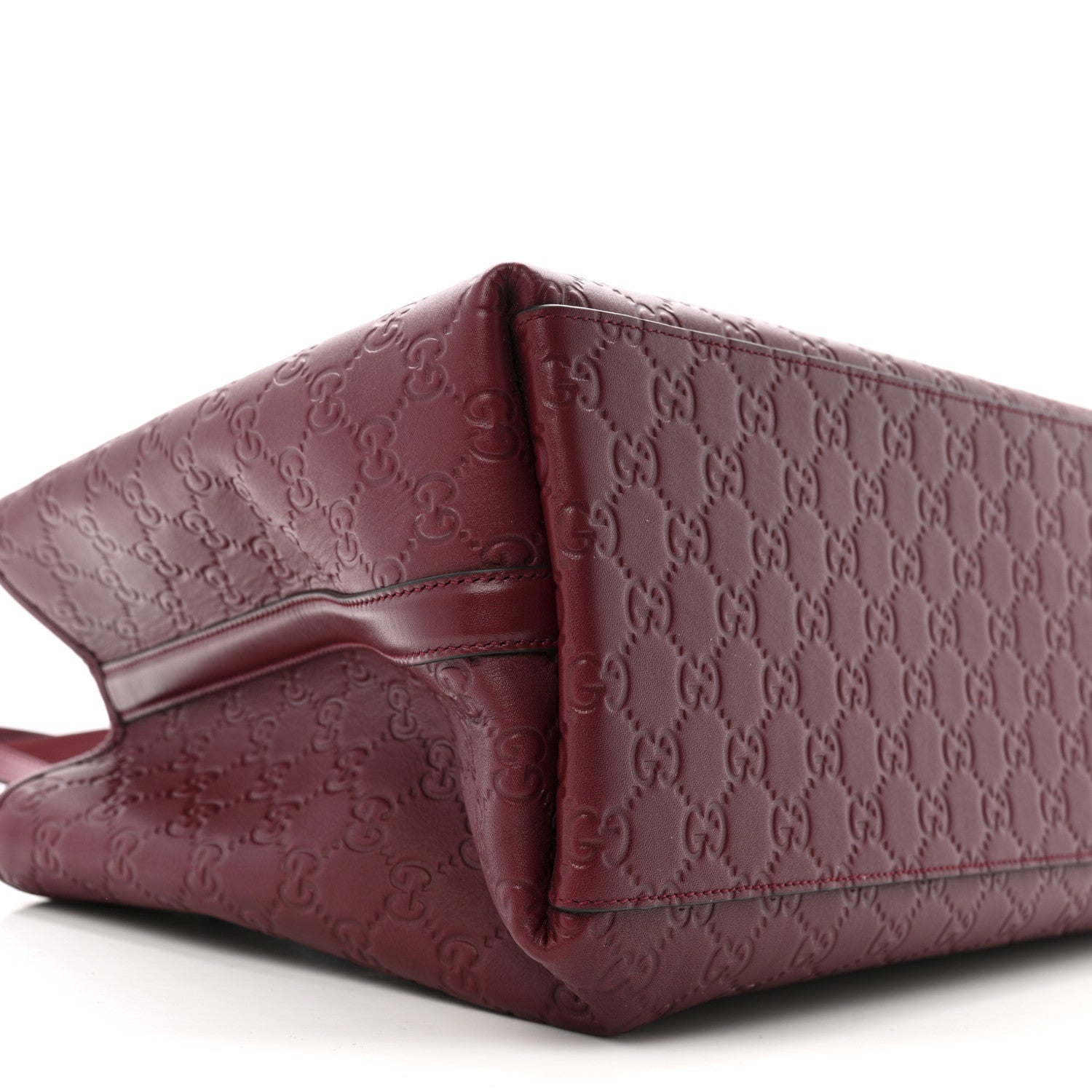 GG Calfskin Embossed Calfskin Large Tote Bag Rose Ancora