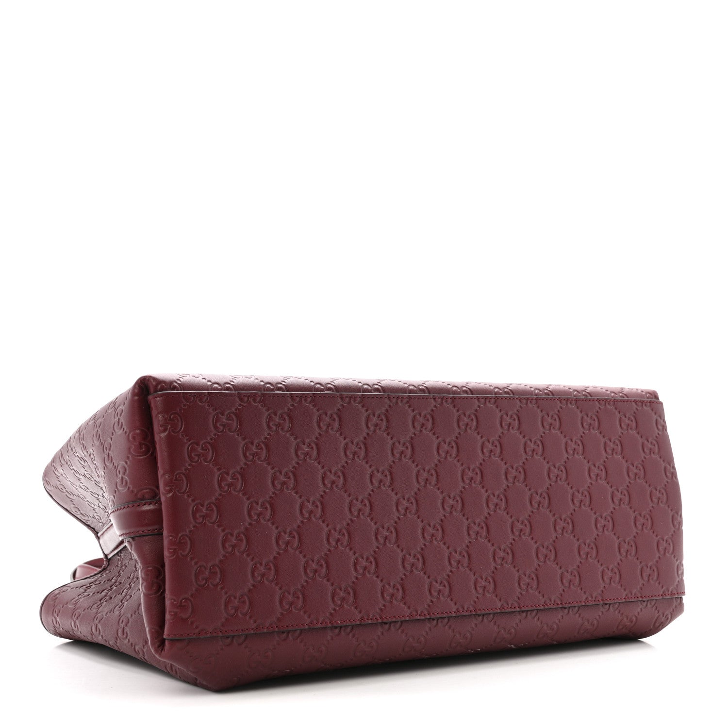 GG Calfskin Embossed Calfskin Large Tote Bag Rose Ancora