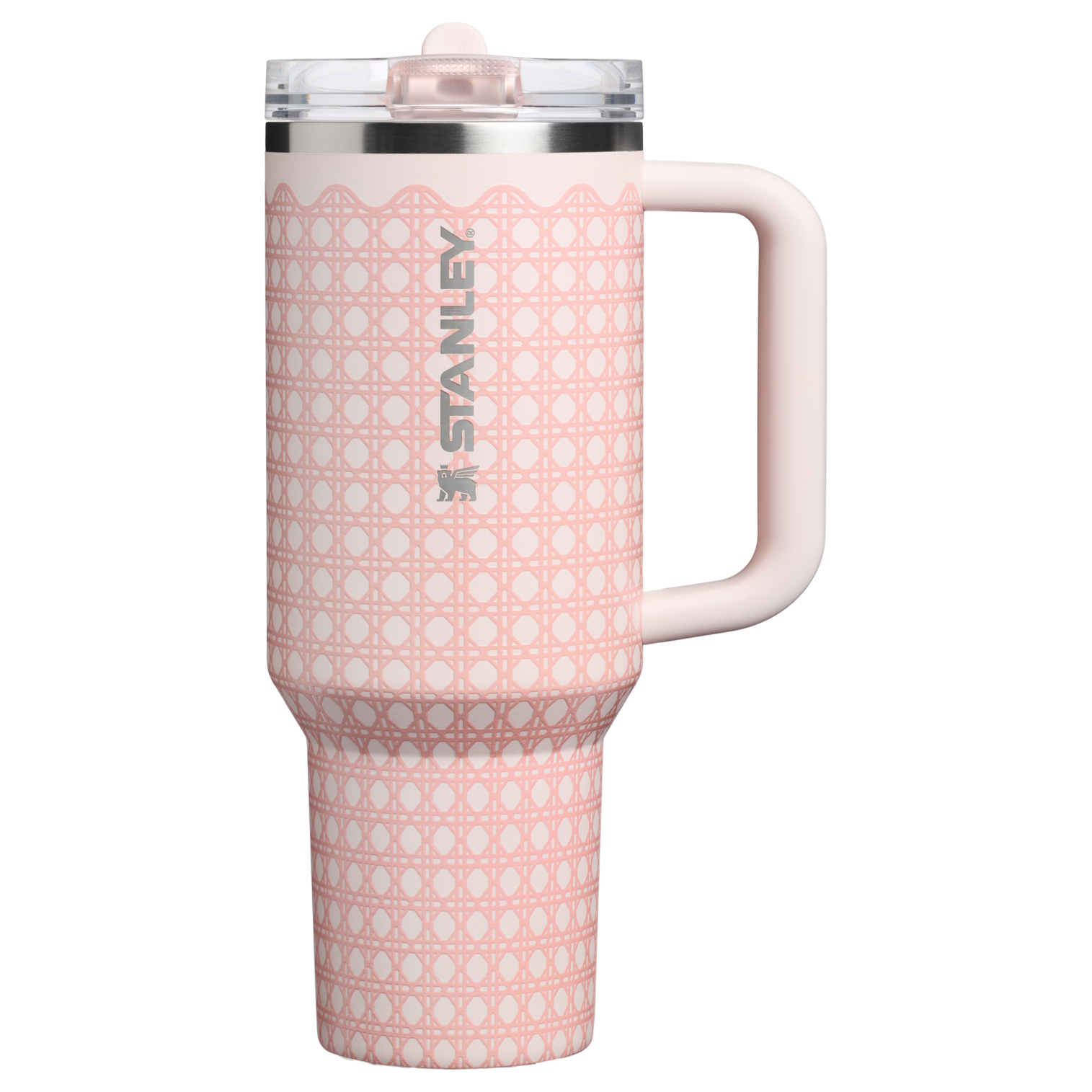 The Quencher ProTour Flip Straw Tumbler | 40 OZ Rose Quartz Rattan