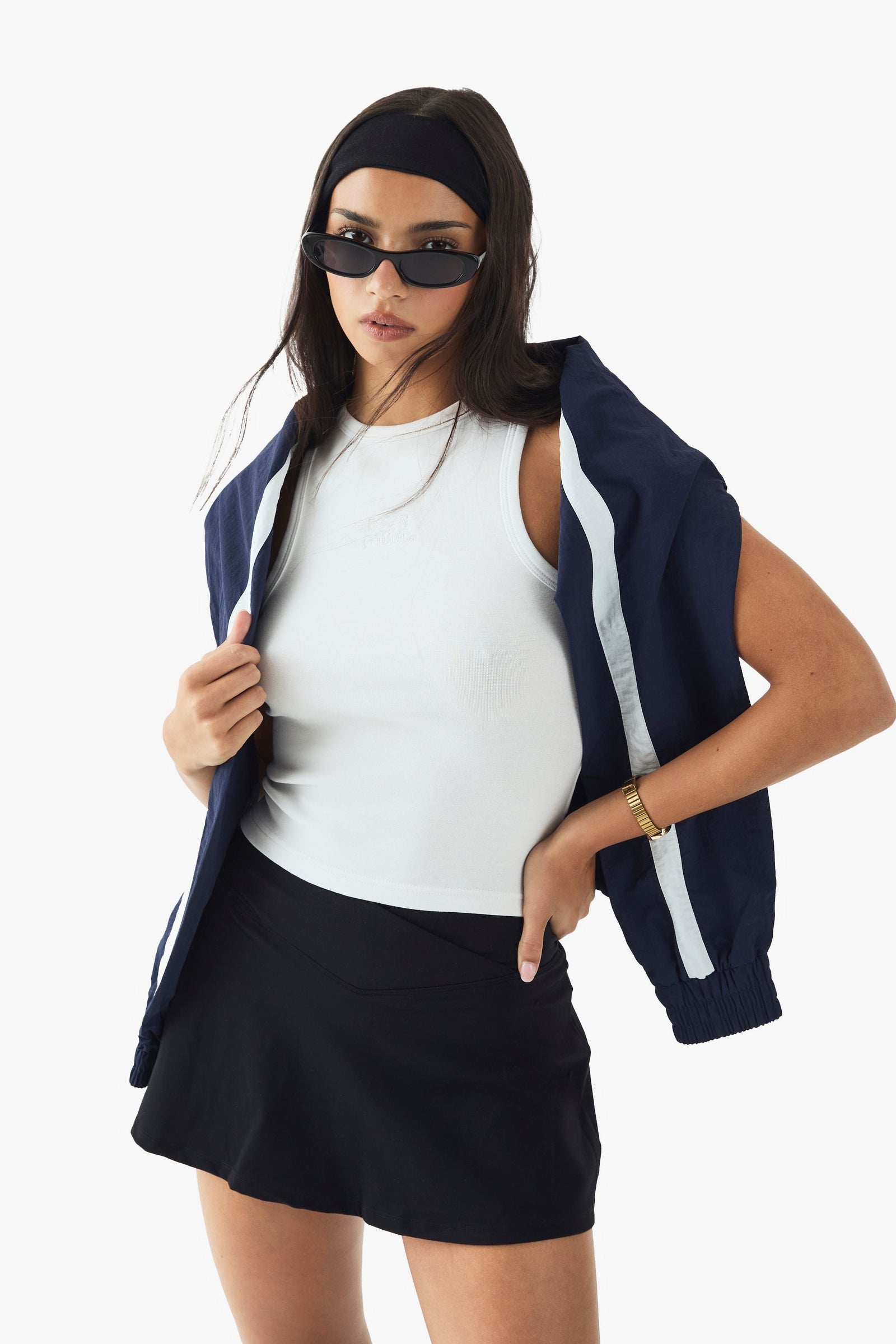 DSGN Studio Ultra Sculpt Wrap Waist Tennis Skirt With Built In Short