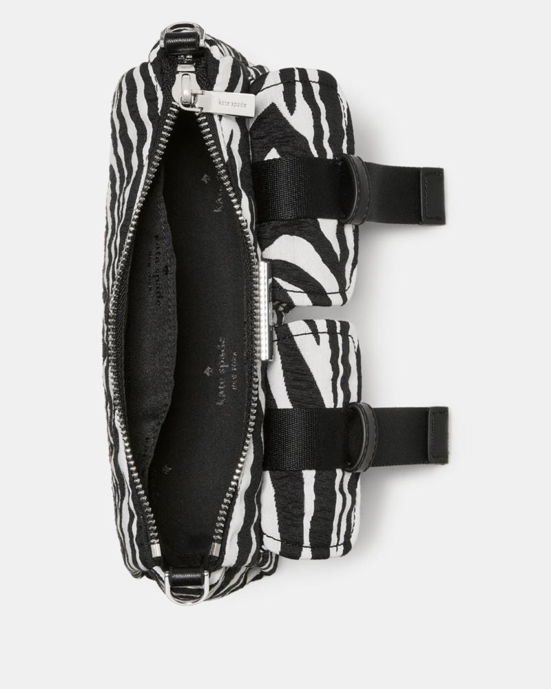 KateSpade Carter Zebra Cargo Crossbody Bag Black Multi