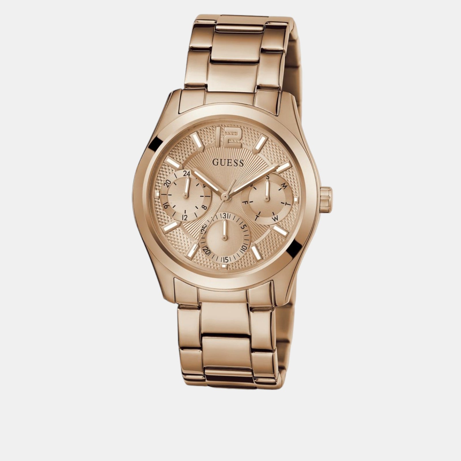 Guess Gd Zoe Women Quartz Rose Gold Dial Analog Stainless Steel Gw0760L3