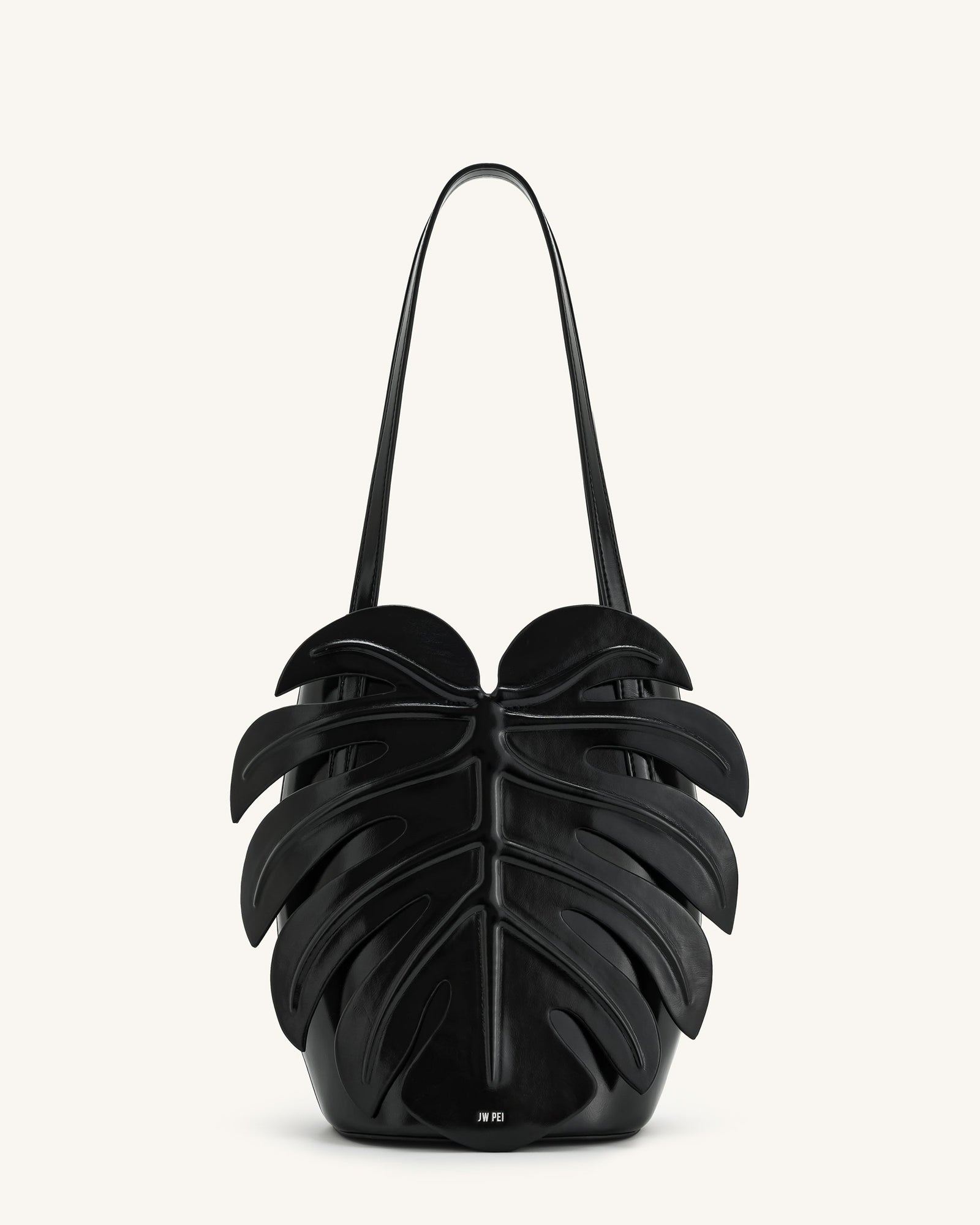 Cecelia Leaf Shape Shoulder Bag - White